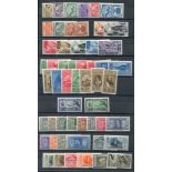 COLONIES 1932 Garibaldi Postage Air & Express sets, odd tone o/w fine M, Dante Alighieri Society set