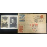 1940's letter cards mainly illustrated (30) with Military scenes, also photographic cards (8)