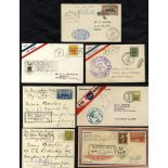 1928-41 first flight covers (7) incl. 1931 Francis Chichester flight Manila - Tokio crashed at