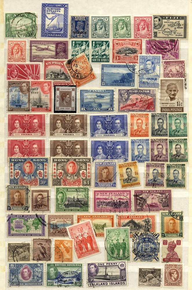 BRITISH COMMONWEALTH KGVI M & U range of singles housed in a stock book, odd 1949 UPU set, 1937 - Image 2 of 2