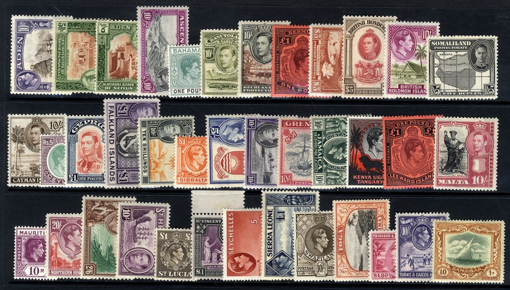 KING GEORGE VI collection of M defins in a spring back album with complete or part sets, some