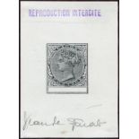 SPERATI FORGERIES -1886 master die proof with blank value tablet with 'REPRODUCTION INTERDITE' h/