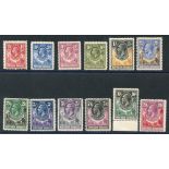 1925 Defin set (excl. ½d, 1d, 2d & 6d), some gum toning is present, from SG.3/17. (12) Cat. £800