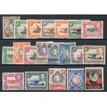 1938-54 KGVI Defin set M, SG.131/150b. (20) Cat. £250