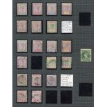 1890-1954 M & U collection on leaves incl. QV vals to 1s M & U, 1902 to 5s M, later incl. KGVI £1