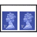 1971-96 3p ultramarine (two bands) top marginal Imperf pair UM, SG.X855b, Cat. £400