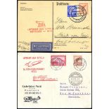 1932 8th South America flight advertising envelope to Rio de Janeiro, franked 50pf + 1rm Zeppelin