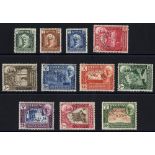 HADHRAMAUT 1942-46 set Perf SPECIMEN, fine M, SG.1s/11s. (11) Cat. £325