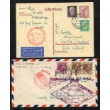 1930 South America flight Seville - Seville (round trip) with special flight cachet in red for