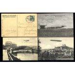 1912 Hansa flight PPC of airship to Luneburg, franked 5pf tied by oval 'Zeppelin Luftschiff/Hansa'