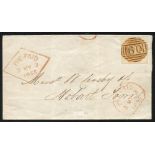 1853 (Nov) Courier Pl.2 4d orange with clear margins, crisply cancelled '60' on 1855 (2 May)