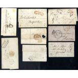 LONDON twopenny posts: c1805-38 covers with good variety of paid & unpaid marks, hand-struck '