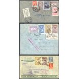 1934 3rd South America return flight Argentine acceptance standard & reg envelopes to Hamburg,