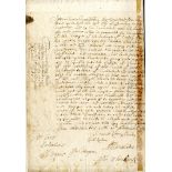 1636 Charles I - a privy council warrant addressed to the 'Council of the North' signed by Wm Laud