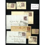 VICTORIAN selection of stamps mainly collected for pmk interest incl. 1d Stars with Rideout, Pearson