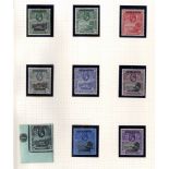 1922-56 collection on leaves incl. 1922 Optd set M, 1924-33 MSCA set M plus 1d shade (SG.11d),