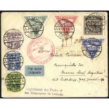 1932 7th S. America flight Latvian acceptance envelope to Buenos Aires with multi franking incl.