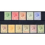 1921-37 MSCA set, fine M, SG.115/125, Cat. £225