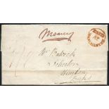 1834 money letter from Manchester to Abingdon, original contents £5 2s, endorsed 'Money' & pre-