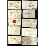 DURHAM & NORTHUMBERLAND range of 62 items of postal history incl. Alnwick 1803 & 1804 mileage marks,