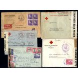 WWII CENSORED MAIL accumulation of mostly 1930's-40's items to or from Germany with a variety of