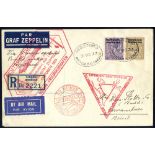1933 Chicago flight British Morocco Agencies acceptance registered envelope to Pernambuco, franked
