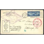 1930 Europe - Pan America flight USA acceptance envelope New York - Pittsburg, franked $2.60