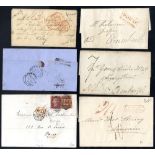 LANCASHIRE (LIVERPOOL) 1795-1920s covers incl. different boxed 'PAID', TOO LATE, curved LIVERPOOL,