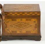 Inlaid Miniature Box. 19th century . Ht. 6 1/2" W 8 1/2" D 6". A Jamesville, NY Collection. Online