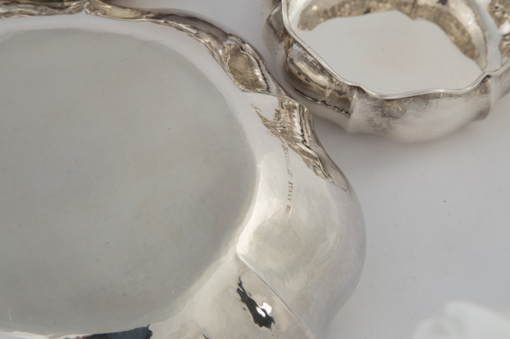 Seven Graduated Buccellati Sterling Silver Hand Hammered Bowls. 41.4ozt . Max. Ht. 2 1/2" Dia. 8". - Image 2 of 2