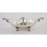 Buccellati Sterling Silver Serving Piece. Scrolled feet and handles. 18.8 ozt . Ht. 3 1/2" W 12 1/2"