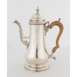 Henry Morris Sterling Silver Coffee Pot. 25 ozt . Ht. 10" W 8 1/2". A Private East Aurora, NY