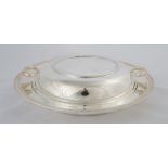 Carlo Mario Camusso, Peru, Sterling Silver Covered Serving Piece. 41.4 ozt . Ht. 4 1/2" Dia. 14".
