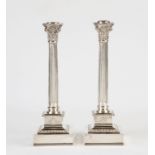 Pair of Buccellati Classical Form Sterling Silver Candlesticks. 65.4 ozt . Ht. 13" W 4". Online