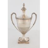 Daniel Pontifex Sterling Silver Covered Urn. 23 ozt. Monogrammed . Ht. 11". A Private East Aurora,