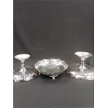 Three items of silver plate.