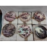 Ten RSPB Centenary plate collection various birds and four Royal Doulton Old Country Crafts: The