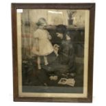 A vintage framed picture entitled "An Interval for Refreshments ".