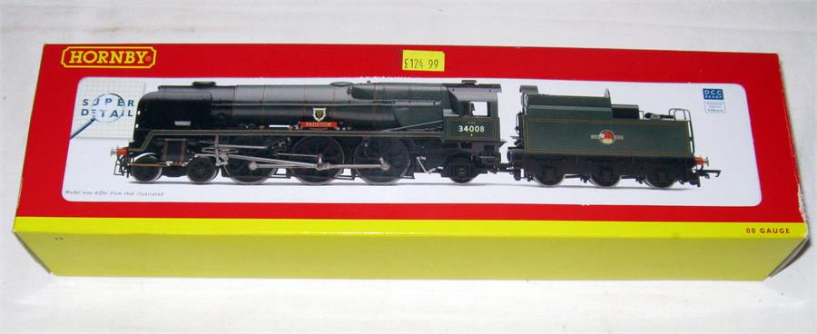 HORNBY R2708 BR Green rebuilt West Country 4-6-2 'Padstow' - DCC Ready - missing inner perspex cover