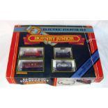 HORNBY R776 Electric Starter Set comprising 0-4-0ST 'Desmond', 2 x Freight Wagons and a Brake Van,