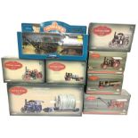 Eight Corgi Vintage Glory of Steam 1/50 scale diecast models: #80102 Fowler B6 Road Locomotive (