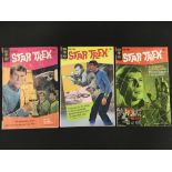 Gold Key Star Trek comics, issues 1 (piece missing from front cover, see image), 2 and 3 (both G-