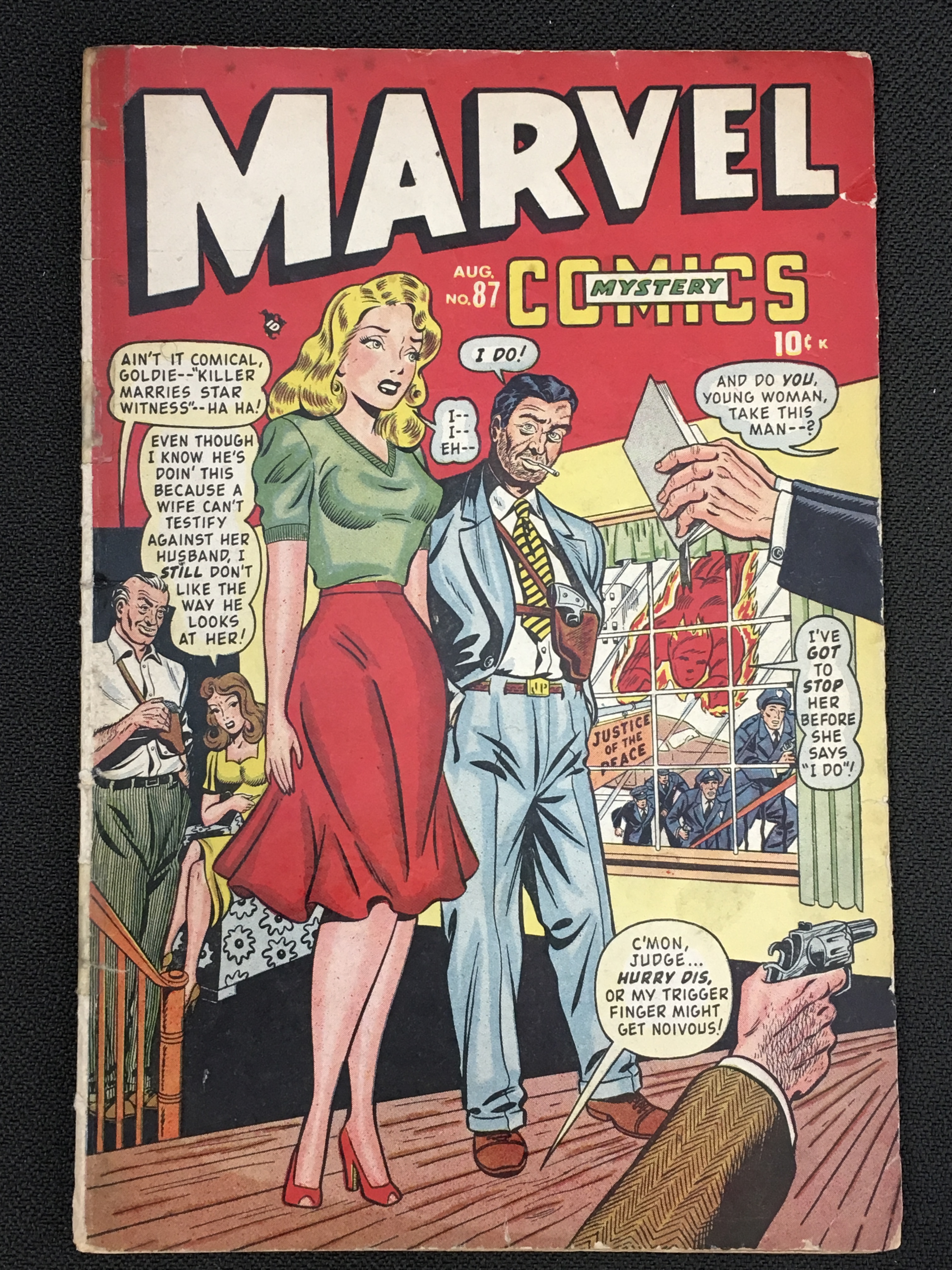 Marvel Mystery Comics Vol.1 No.87 1948 issue, Golden Age, features Captain America and The Human