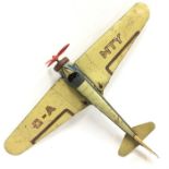 Mettoy (UK) 'Super Skyliner': tinplate airliner with clockwork motor, folding wings, call sign 'G-