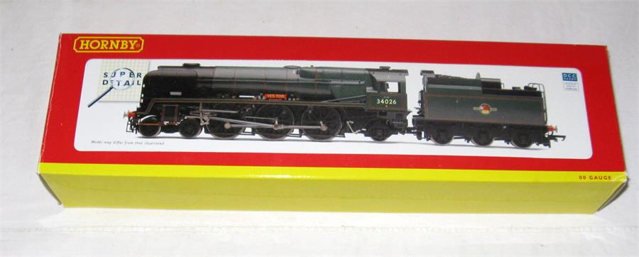 HORNBY R2608 BR Green rebuilt West Country 4-6-2 'Yes Tor' - DCC Ready - Mint and still tissue