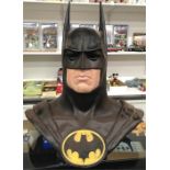 Large Batman bust, ex-shop display. Height 50cm.