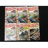 DC Hot Wheels comic c.1970's, inspired by the Mattel Hot Wheels diecast car series: 4 x #1; #2; #