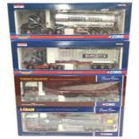 Four Corgi 1/50 scale trucks: CC13402 ERF ECT Curtainside - Torridge Transport Ltd.; CC12218