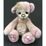 Kim Gallimore One Of A Kind Collector's Teddy Bear, with pink faux fur and pink paws, full jointed