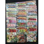 Quantity of Marvel Ka-Zar Lord of The Hidden Jungle comics, c.1970s, includes Volume 1 No.1-20.